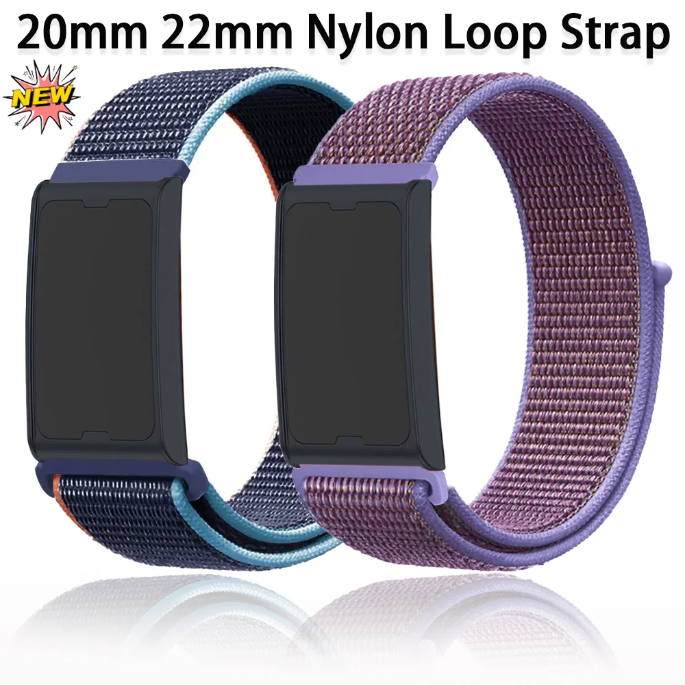 Breathable Nylon Loop Strap Wristband Bracelet, 20mm 22mm