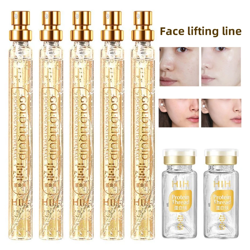 No Needle Silk Fibroin Line Carving Essence Collagen Facial Tensioners Threads Face Care Lift