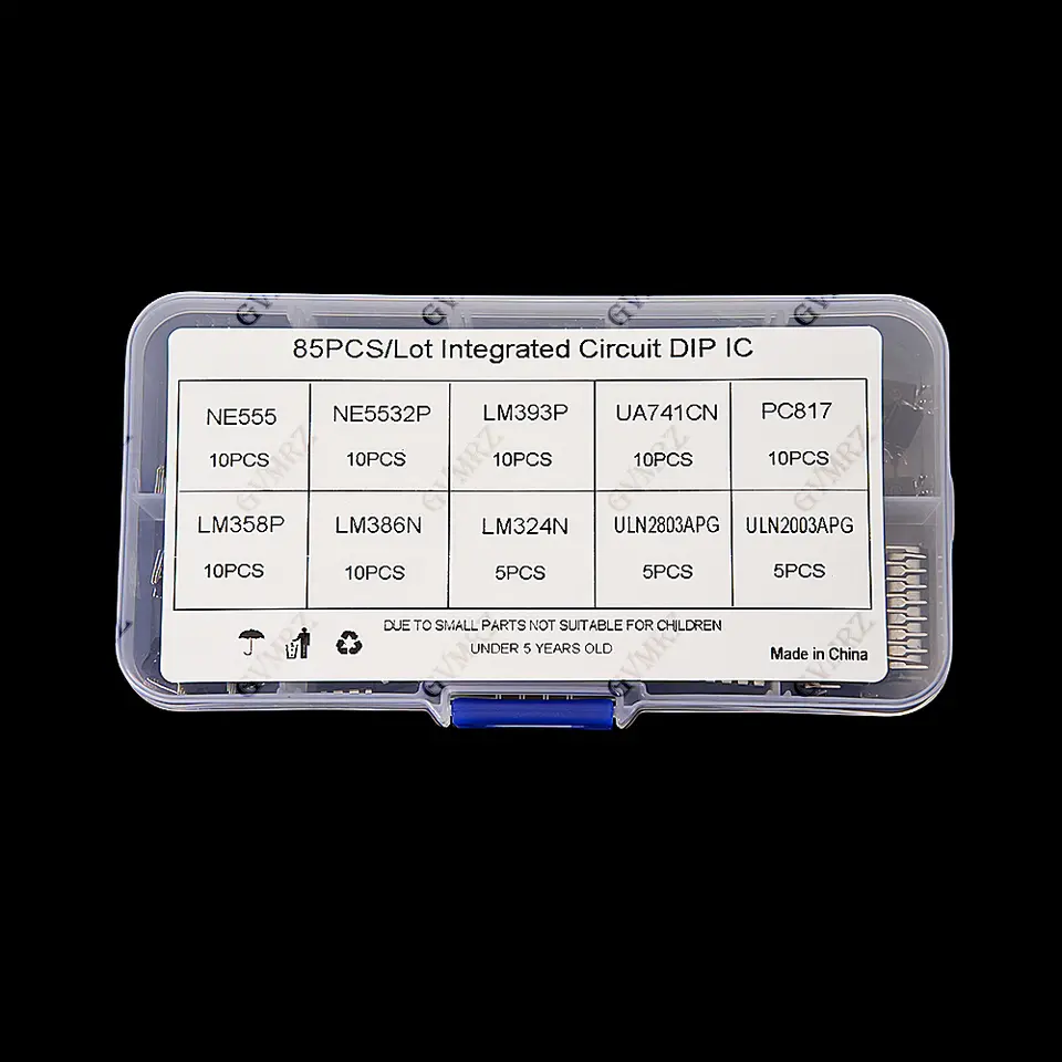 10Values 85PCS IC LM393P UA741CN Chip IC Kit DIP Direct Insertion Single Precision Timer LM358 NE555 LM358P NE5532P PC817 image 4