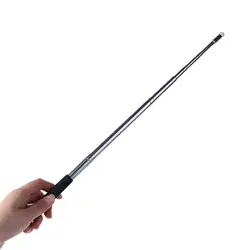 Enhanced Teacher's Retractable Stainless Steel Pointer with Felt Head for Whiteboard Presentations (Black)