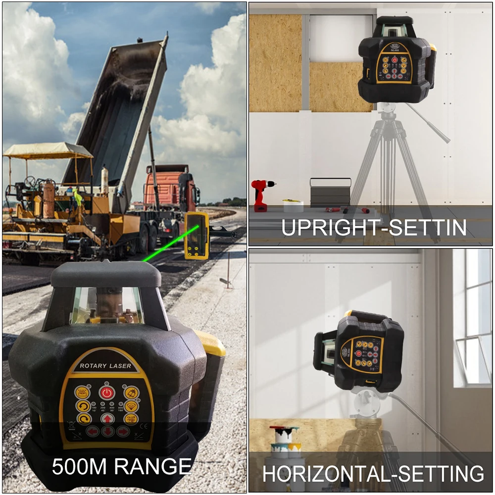Heipoe 206G 500m measure range Green beam self-leveling rotary laser level with