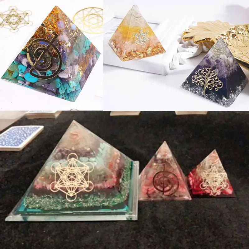 

Orgonite Sticker Painting Sticker Pyramid Epoxy Energy Tower Resin Crafts