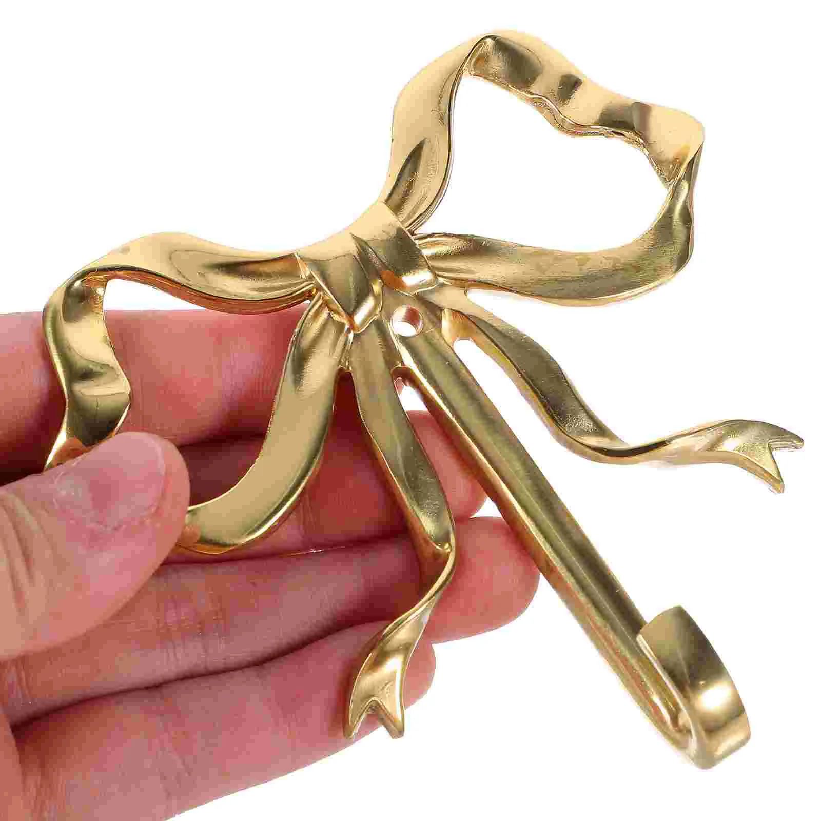 

Bow Hook Wall Mounted Wall-mounted Brass Hooks Gold Decor Home Use Hanger Supplies