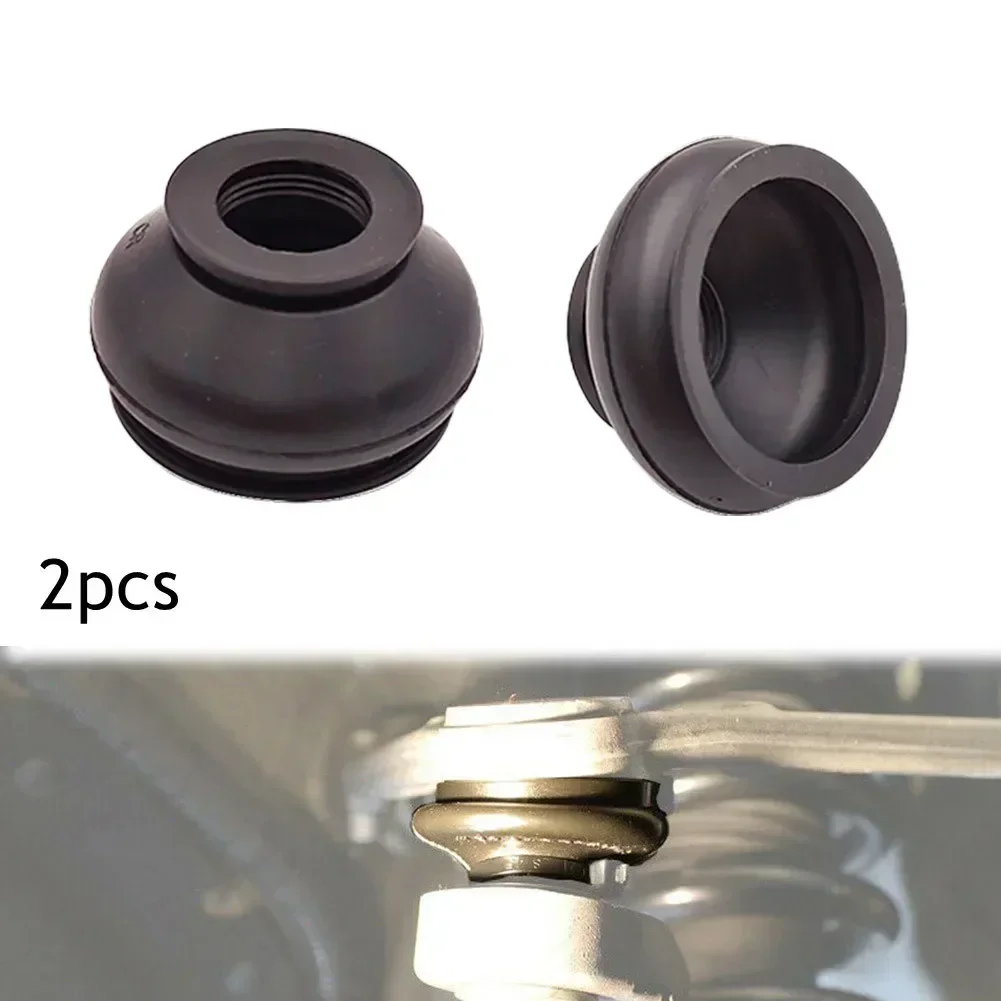 Car Suspension Parts 2pcs Dust Boot Covers Ball Joint Boots Black