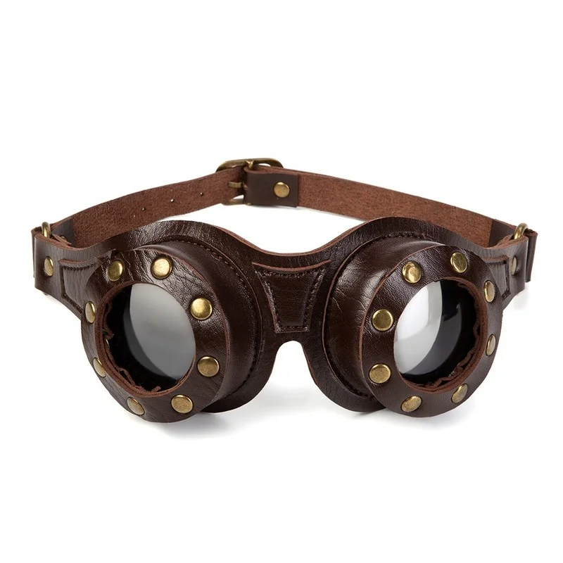 Steampunk piloto aviador gafas de disfraz sombrero accesorio adultos gafas  Halloween Vintage atrezo de adorno para hombres y mujeres - AliExpress
