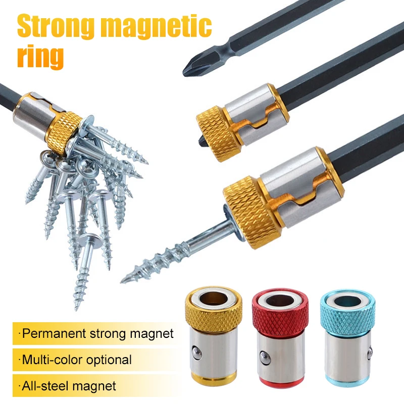 

Magnetic Bit Holder Alloy Electric Magnetic Ring Screwdriver Bit Anti-Corrosion Strong Magnetizer for Phillip Drill Bit Magnetic