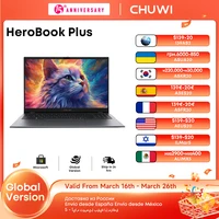 CHUWI HeroBook Plus 15.6'' Laptop, 256GB SSD 8GB RAM, Windows 11 Laptop, 1TB SSD Expand, Intel Celeron N4020, 2K FHD IPS Display 1