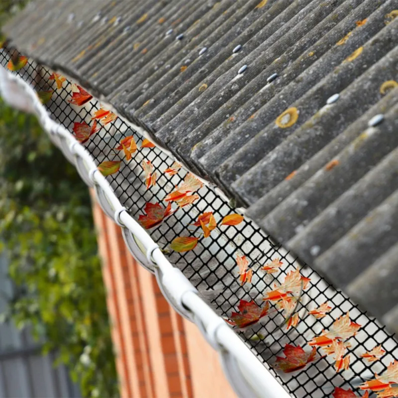 15.5cm&times;6m Anti-Falling Net Mesh Strainer Filter Garden Bird Net Fence Gutter Guard Leaves Twigs Branches PVC Plastic Mesh