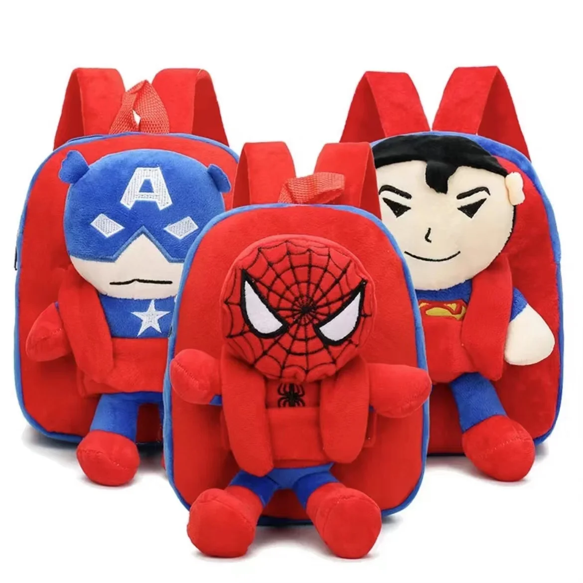 Cosplay Series Spiderman Cartoon Anime Plush Toy Children Leisure Cute Kindergarten Backpack Holiday Gift