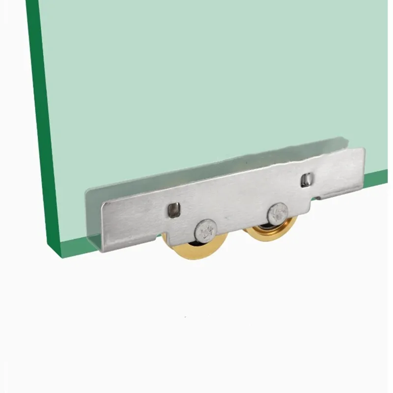 Description Picture 2 of item2pcs/10-12mm Frameless Glass Door Pulley Bathroom Sliding Door Roller Indoor Window Stainless Steel Double Wheel Hardware