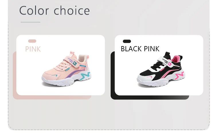 Lightweight Girls School Sneakers - Anti-Slip Breathable Casual Shoes Sizes 28-39