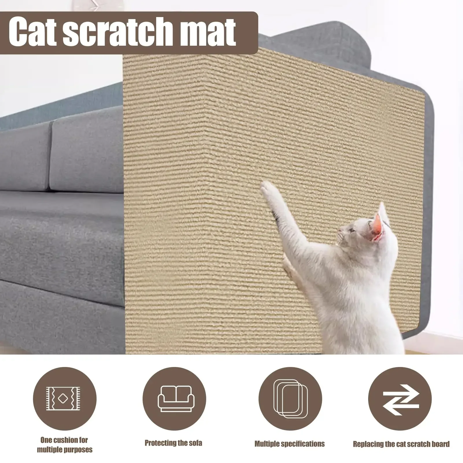Cat Scratch Board Cat Climbing Mat Cat Claw Board Non Falling Debris Vertical Wall Sticker