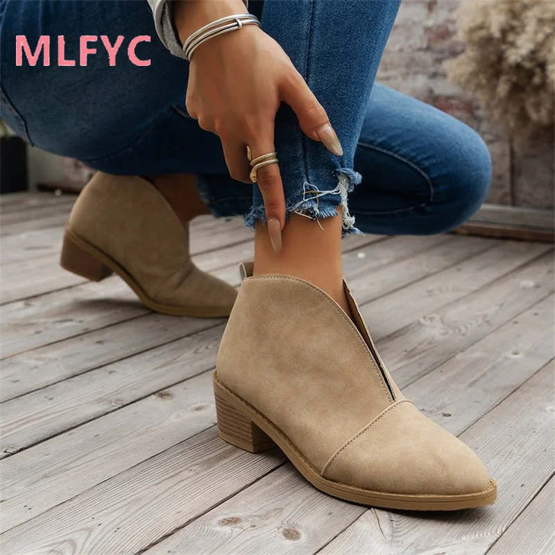 Women New Foreign Trade Large Size Female Shoes European and American Fashion Versatile Personalized Fashion Boots Mujer Shoes