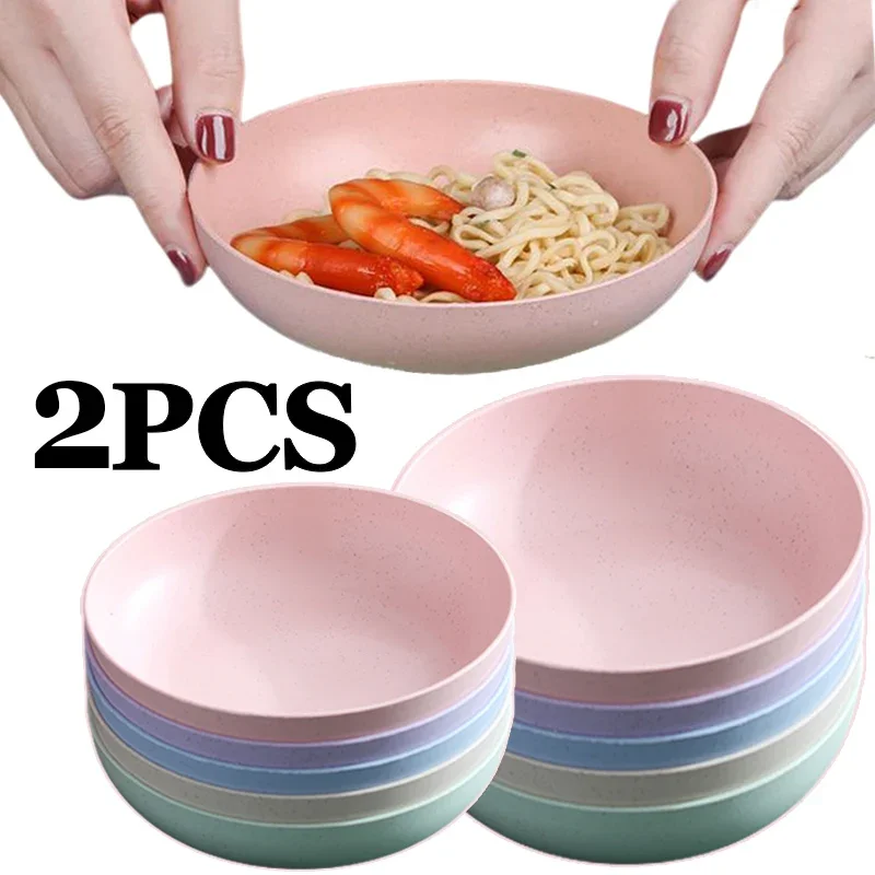 Wheat straw dish Wheat Straw Saucer Dessert Plate Snack Bowl Salad Saucer Kitchen Seasoning Dish Home Cake Trash Fruit Dishes Party Supplies