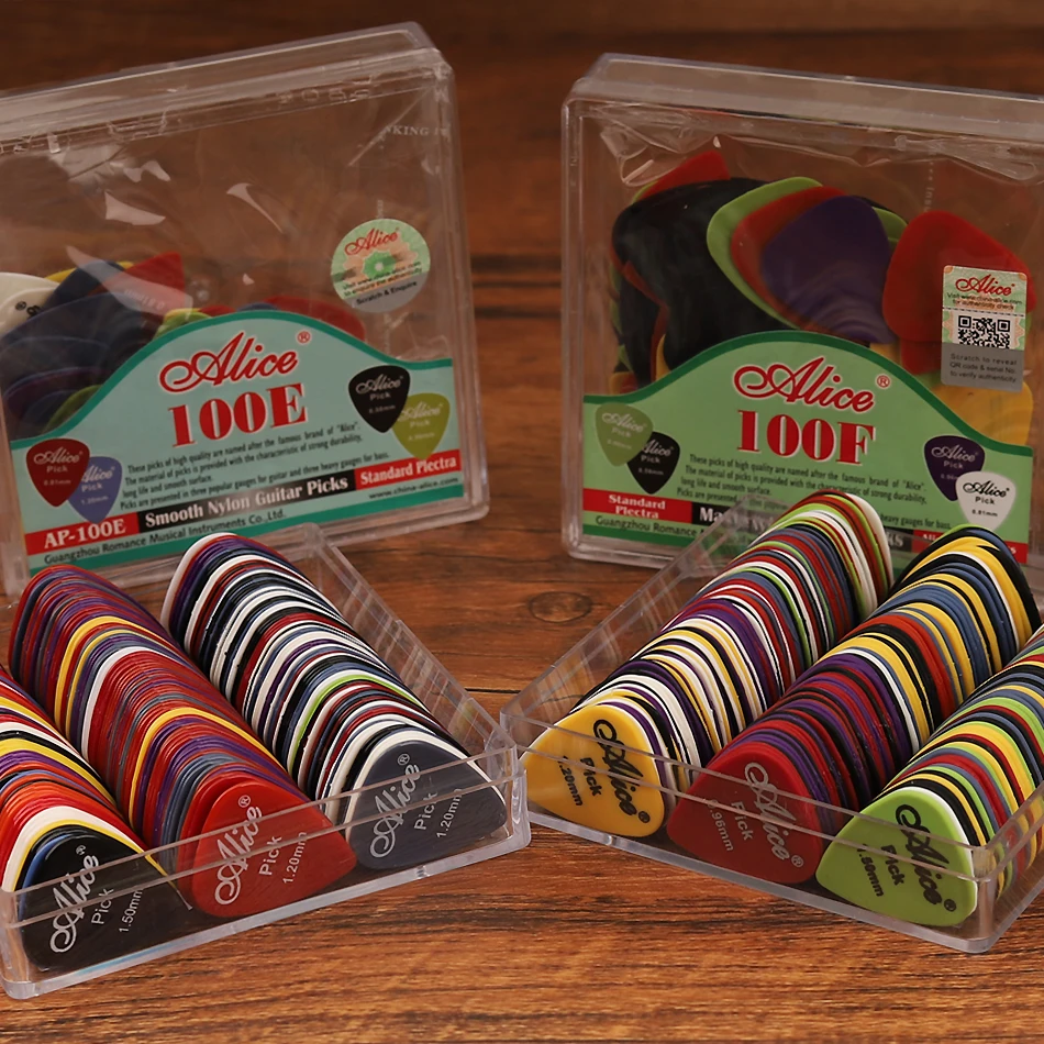 

Alice 30/40/50pcs/Set Smooth Matte Nylon Guitar Picks For Electric Acoustic Classical Guitar