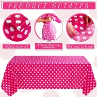 Waterproof And Oil-Proof Polka Dot Disposable Rectangular Tablecloth Peva Material Restaurant Hotel Tablecloth For Home Party 2