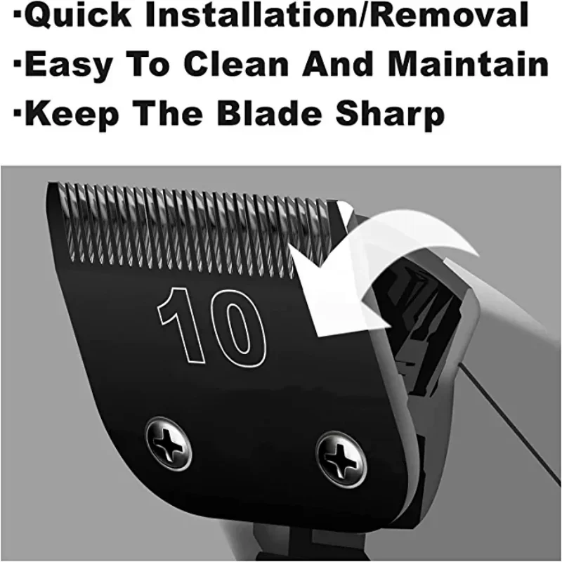 10#,30#,15#,4FC#,5FC#,7FC# Black Dog Grooming Detachable Pet Clipper Blade Compatible with Wahl KM,Most Andis,Oster A5 Clippers