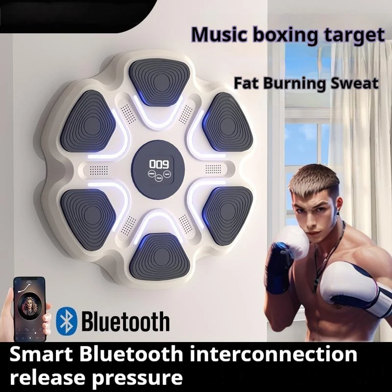 Music Boxing Trainer Intelligent Bluetooth music boxing wall target fitness exercise training equipment Children's and adult boxing machines