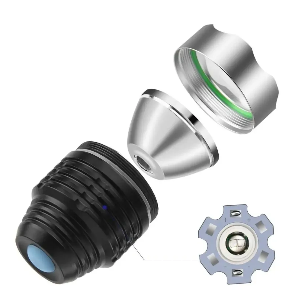 Dimmable USB rechargeable dual LED UV light 10s curing green solder mask oil flashlight repair tool spare parts