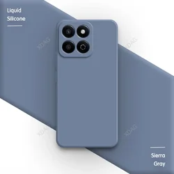 Premium Soft Liquid Silicone Phone Case – Square Design with Classic Lens Protection for Honor 200 Smart (Sierra Gray)