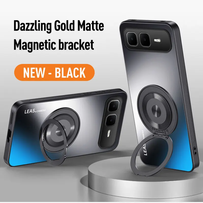 Magnetic Ring Stand Phone Case with Magsafe and Lens Protection