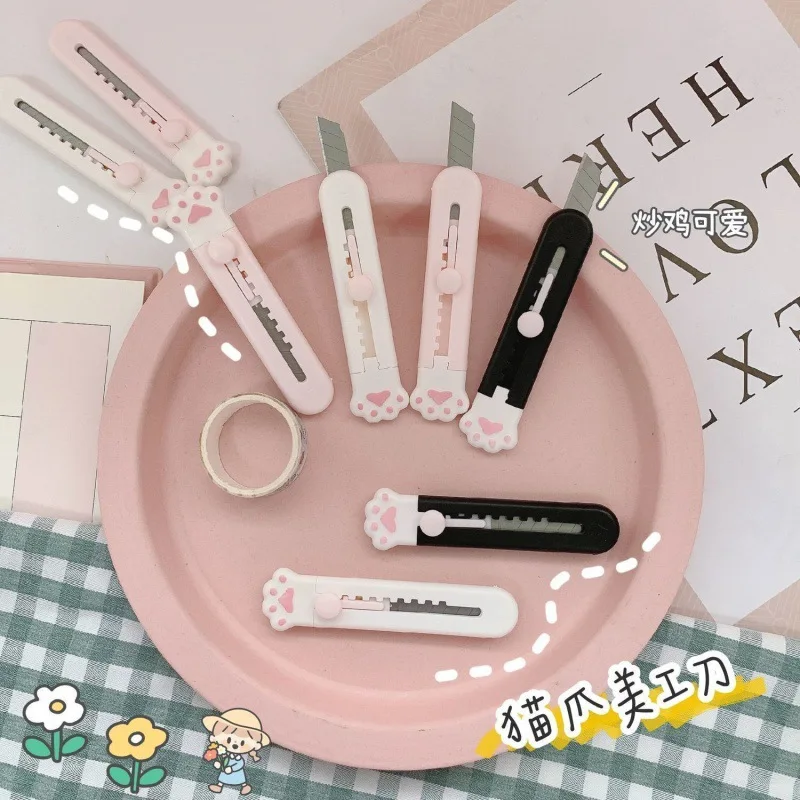 

Art Knife Cute Mini Cat Claw Box Opening Knife Student Art Class Paper Cutting Knife Disassembling Express Knife