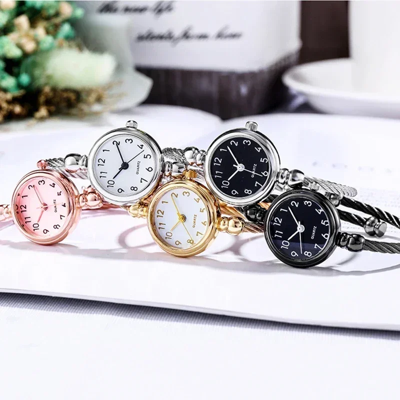 Women Bracelet Watch Small Gold Bangle Women Watches Stainless Steel Retro Ladies Quartz Wristwatch Clock Dress Watch Rel&oacute;gio