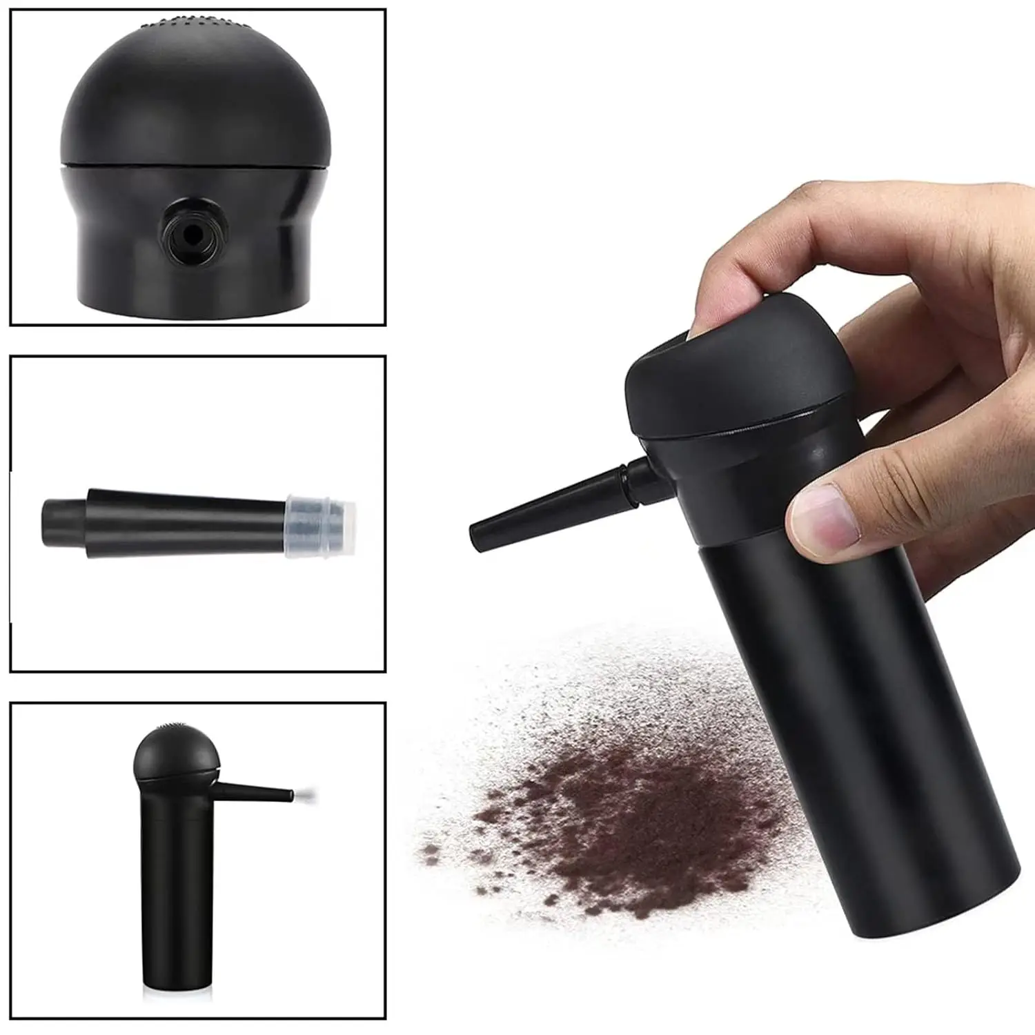 Hair Building Fibers Hair Building Powder Fill In Fine Thinning Hair Instantly Thicker Fuller Looking Fiber Applicator Pump for Men or Women