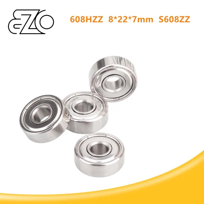 

Original Japan EZO stainless steel bearing 608HZZ 8*22*7mm S608ZZ high speed motor bearings S608 608 608ZZ 8x22x7 mm