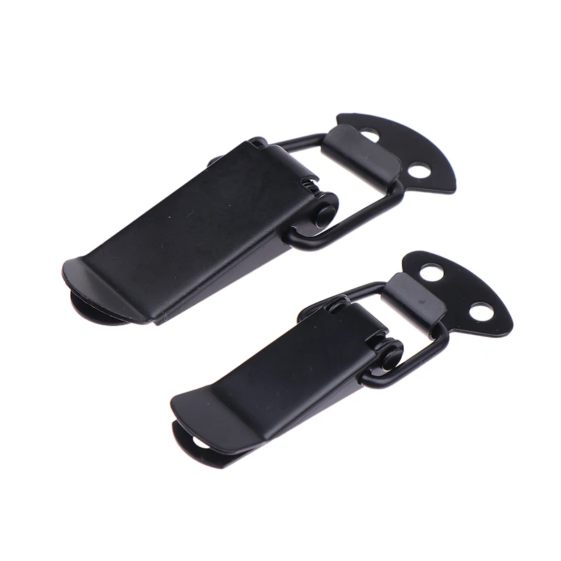 Latch Catch Duck-mouth Buckle Hook Wooden Box Hasps Clamp Iron Spring Catch Clasp Loaded Draw Toggle Clamp Hasps 2PCS