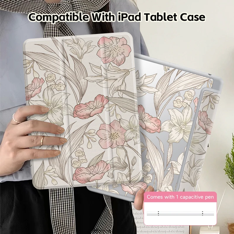 Transparent Acrylic iPad Cover with Double-Sided Printing and Optional Accessories Set
