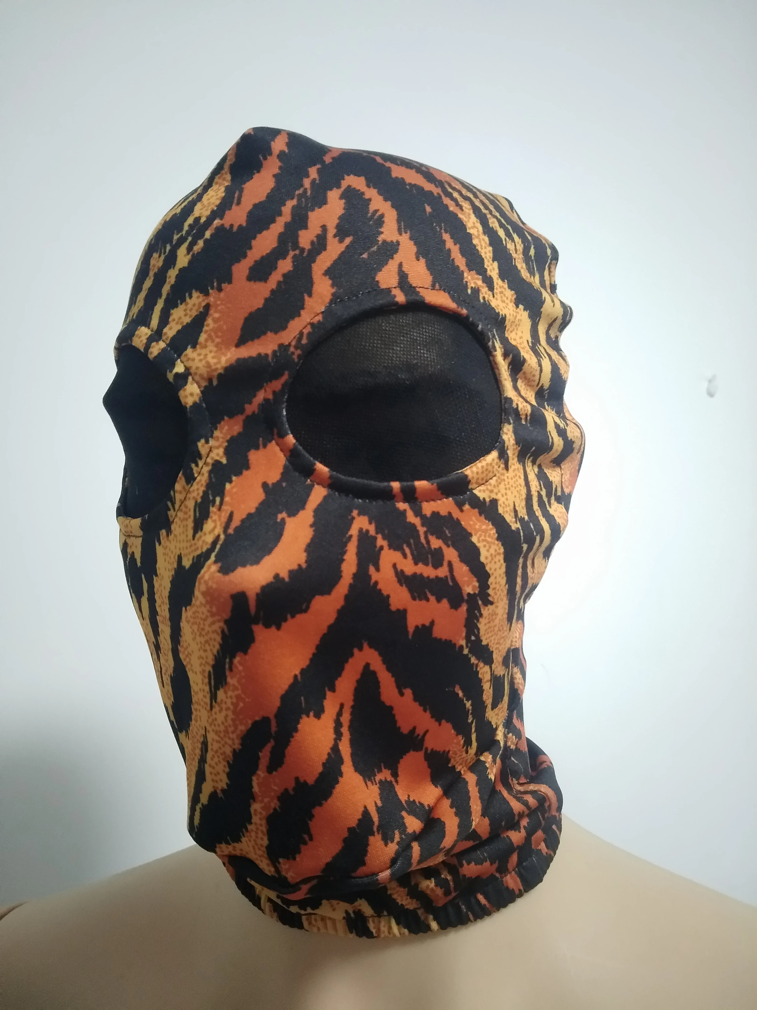 Cosplay Sexy Mask tiger pattern hood open mesh eyes unisex Zentai Costumes  Party Accessories Halloween Masks - AliExpress