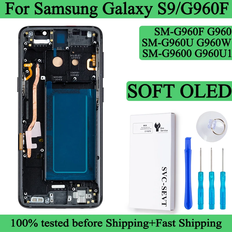 galaxy s9 plus 純正有機OLED液晶 &フレーム OEM OLED Display LCD Touch Screen Digitizer+Frame For
