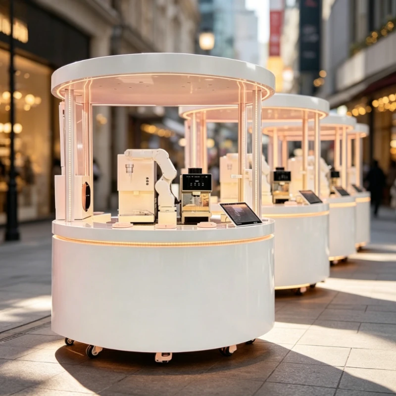 Robot Barista Personalizzato a 6 Assi in Acciaio Inossidabile, Distributore Automatico di Caffè Semi-Automatico, Attrezzatura Commerciale per la Preparazione del Caffè
