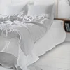 Duvet Cover Set 100% Pure Linen Feel Super Soft Comfortable Chic Soft 3 PCs Home Bedding Set King Quilt Cover And Pillowcases 6