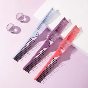 Professional Women Anti-static Hair Straightener Comb Curly Comb Hair Brush Hair Accessories Folding Comb Hair Styling Tool