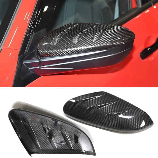 左と左をペアにする右カーボンファイバーサイドバックミラーカバー