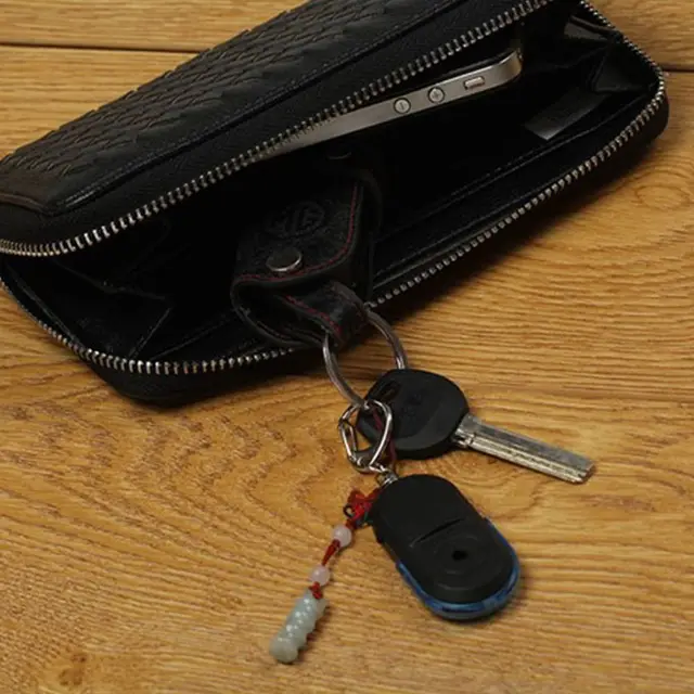 Mini Smart Anti-Lost Key Finder Car Key Locator Keychain with LED Light Whistle Sound Portable Wallet Phone Locator Alarm Sensor 5