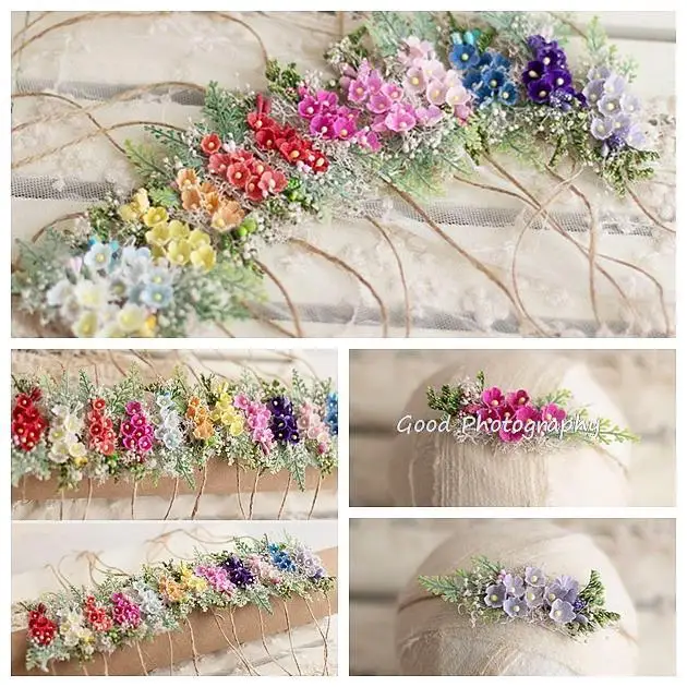 Nature beautiful flowers series girls' hair ornaments headgear newborn one-month-old baby photography props jewelry