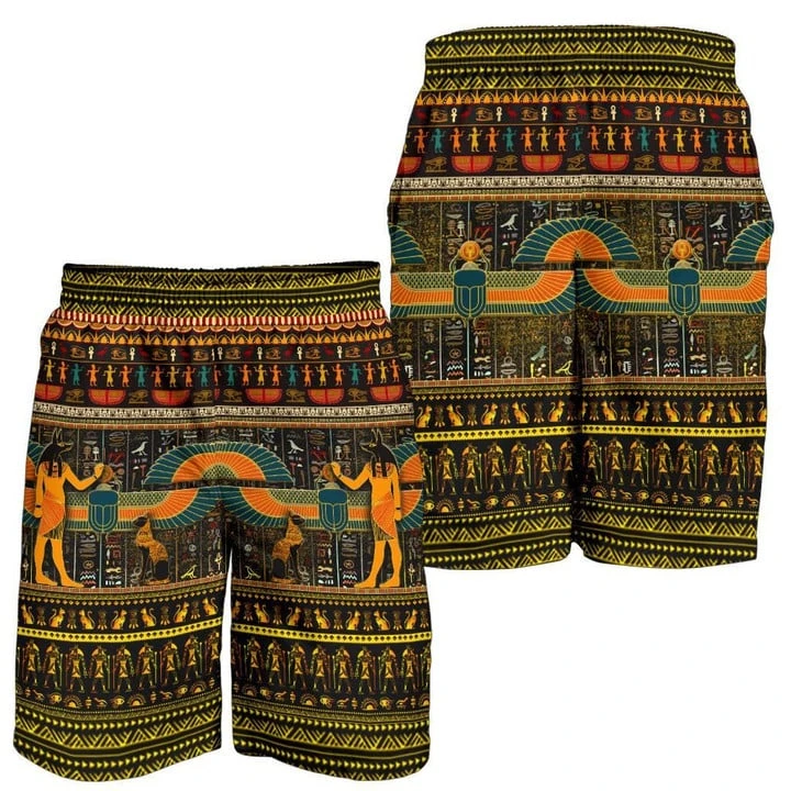 

Africa Egypt Pharaoh 3D Print Short Pants For Men Hawaiian Beach Shorts The Eye Of Horus Ankh Cross Trunks Hawaiian Board Shorts