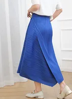 Miyake Pleated Loose Irregular Skirt  Wome2023 Summer Autumn New High Waist Korean Fashion Women Aesthetic Designer Clothes 2