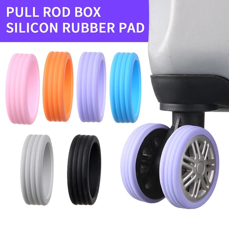 

4Pcs Anti-wear Luggage Wheels Protector Cover High Elasticity Silicone Wheels Caster Shoes Travel Luggage Suitcase Reduce Noise