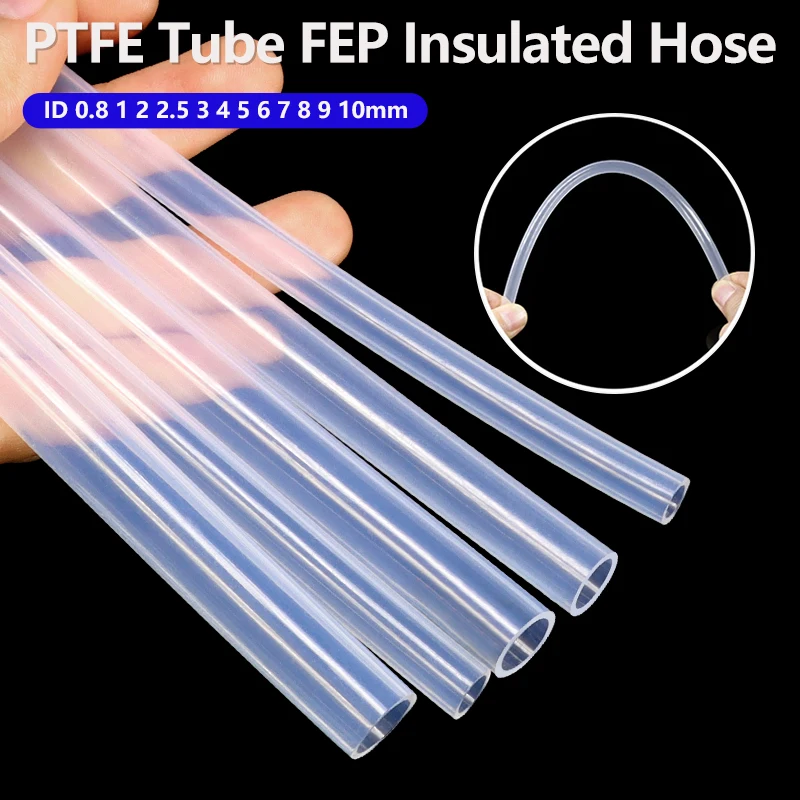 Clear PTFE Tube, FEP Insulated Hose for 3D Printing - Various Sizes