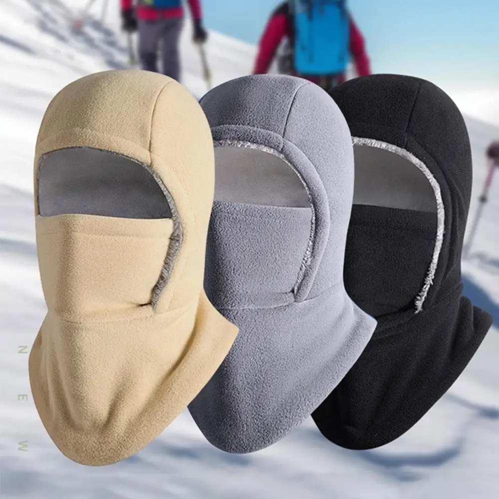 Women Men Warm Winter One-piece Scarf Cap Windproof Fleece Balaclava Cycling Cap Cold-proof Windproof Ski Face Mask Hood Hat