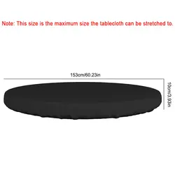 Weather - Resistant Outdoor Round Table Cover (Black 153x10cm)
