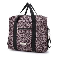 Soboba Fashion Leopard Diaper Bag for Mothers Large Capacity Shoulder Bag for Newborn Baby with Nappy Changing Pad & Straps 1