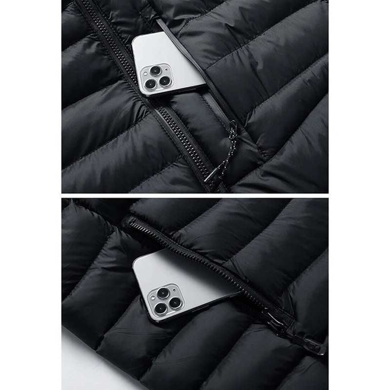 Men Jacket Winter Warm Zipper Hooded Pocket Fashion Casual Streetwear Windproof Male Cotton-Padded Coat M-4Xl