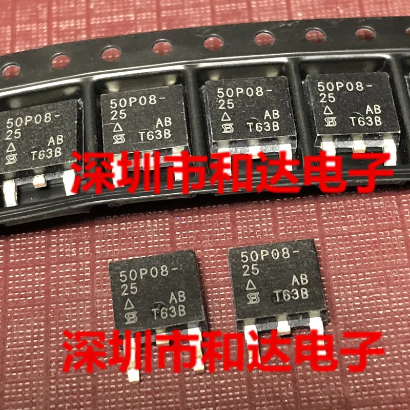 

10 шт Оригинальный Новый 50P08-25 SUD50P08-25L SMD TO-252 -80V -50A