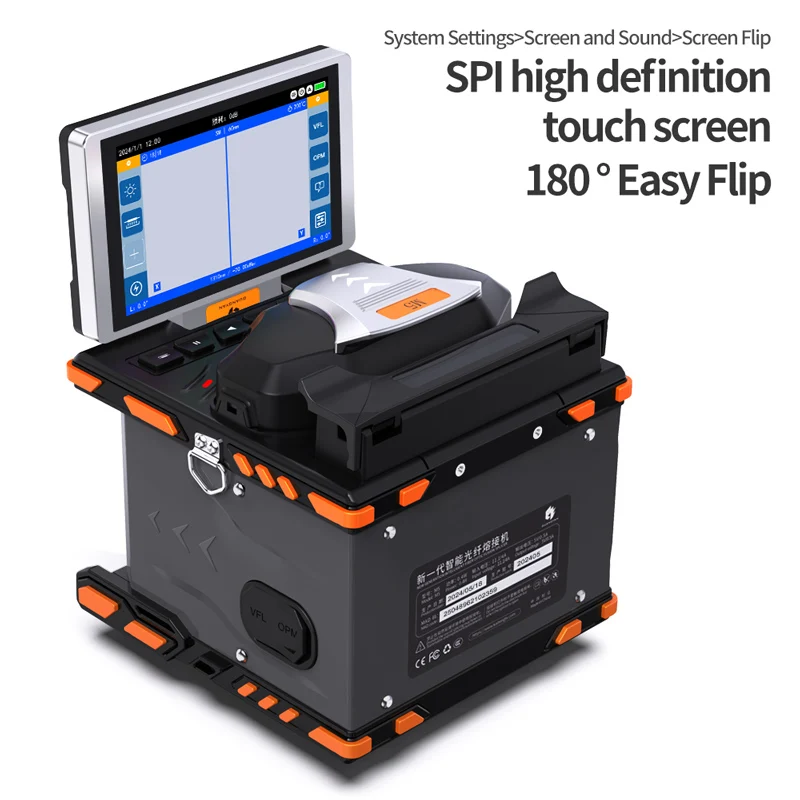 M5 Optical Fiber Fusion Splicer, FTTH Fiber Optic Splicing Machine, Support Multiple Languages