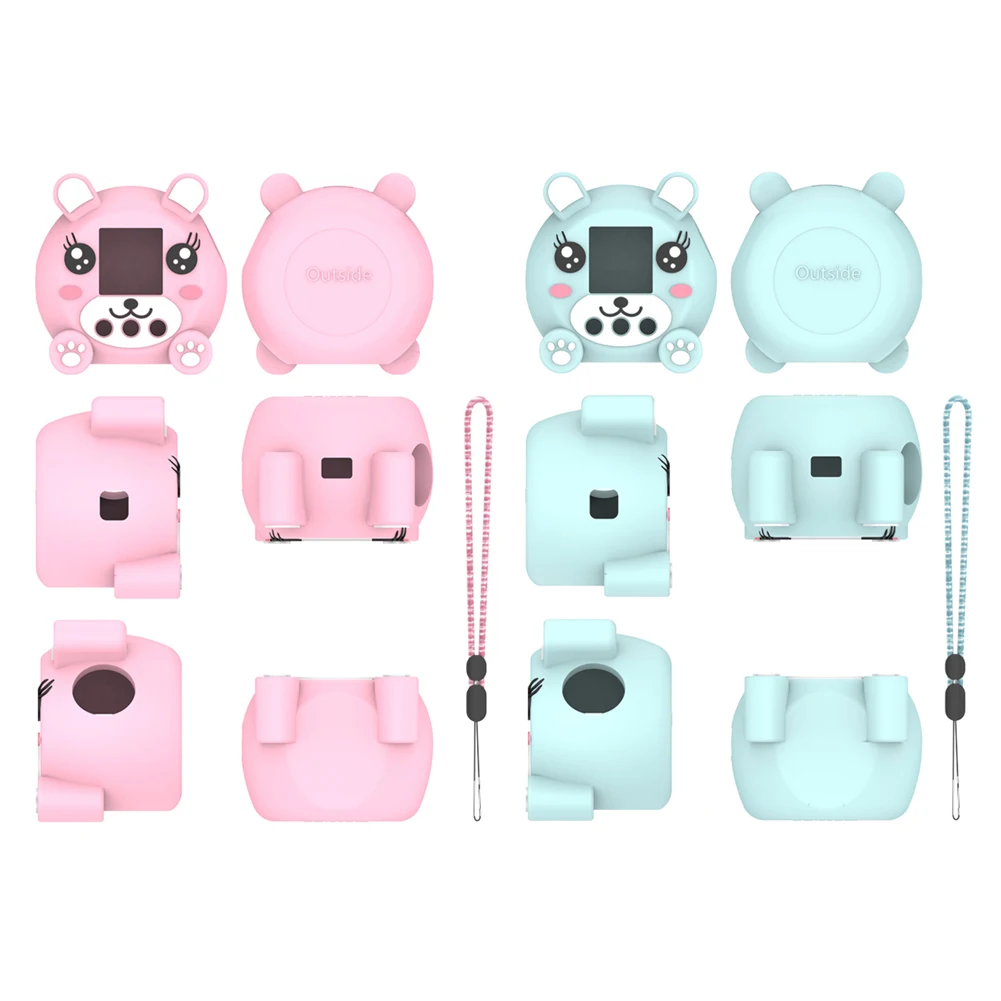 For Punirunes Interactive Digital Toy Silicone Case Shockproof Protective Skin Sleeve with Lanyard Cartoon Pets Protective Cover